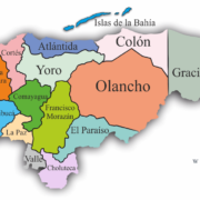 Mapa de Honduras con nombres y sin nombres