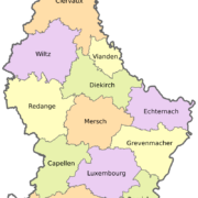 Mapa de Luxemburgo con nombres y sin nombres