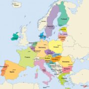 Mapa del Continente Europeo con nombres y sin nombres
