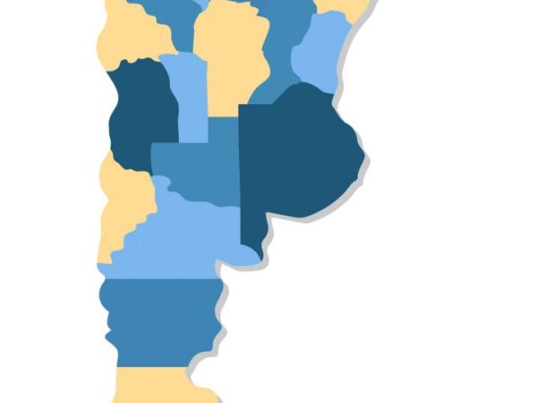 Mapa de Argentina con nombres y sin nombres