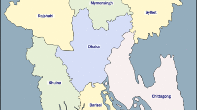 Mapa de Bangladesh con nombres y sin nombres