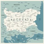 Mapa de Bulgaria con nombres y sin nombres