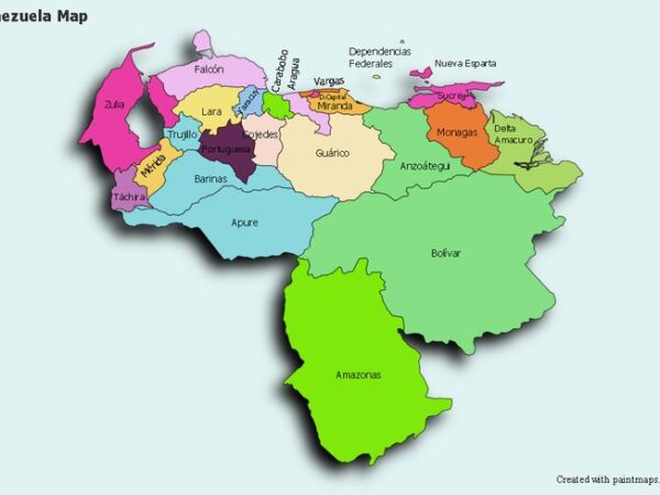 Mapa de Venezuela con nombres y sin nombres