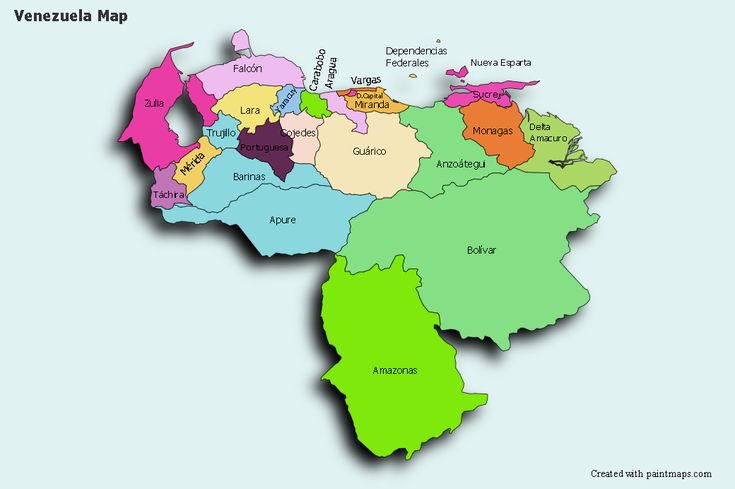 Mapa de Venezuela con nombres y sin nombres