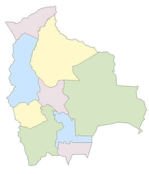 Mapa de Bolivia con nombres y sin nombres