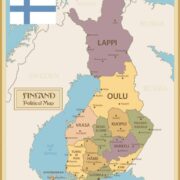 Mapa de Finlandia con nombres y sin nombres