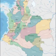 Mapa de Colombia con nombres y sin nombres