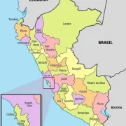 Mapa de Perú con nombres y sin nombres