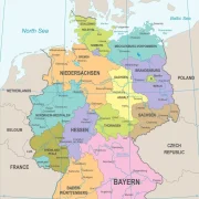 Mapa de Alemania con nombres y sin nombres