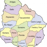 Mapa de Uruguay con nombres y sin nombres