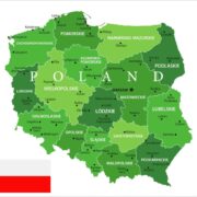 Mapa de Polonia con nombres y sin nombres