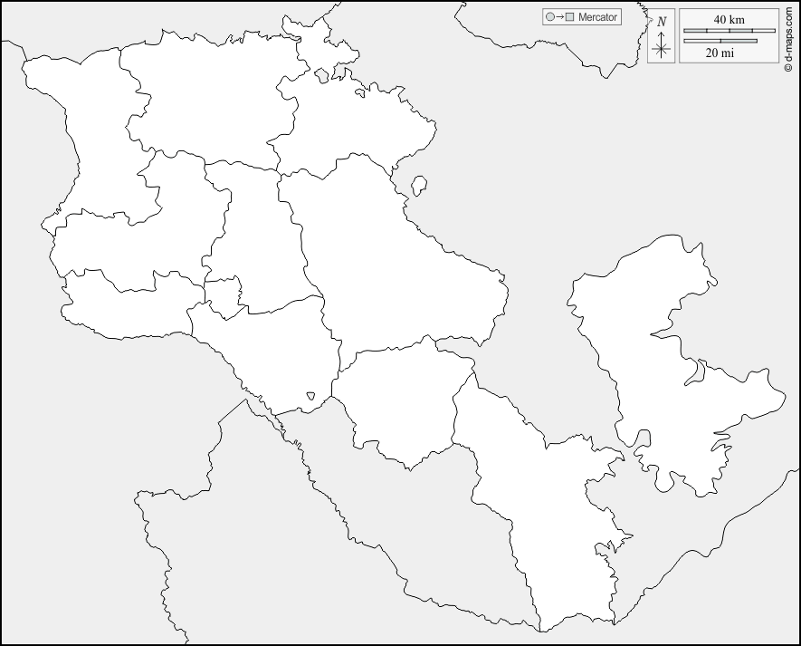 Mapa de Armenia con Nagorno Karabaj