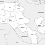 Mapa de Armenia con Nagorno Karabaj