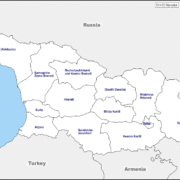 Mapa de Georgia con nombres y sin nombres