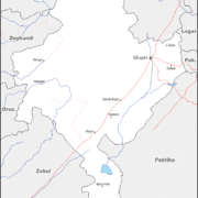 Mapa de Gazni con nombres y sin nombres