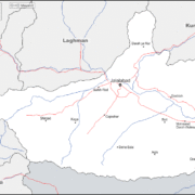 Mapa de Nangarhar con nombres y sin nombres