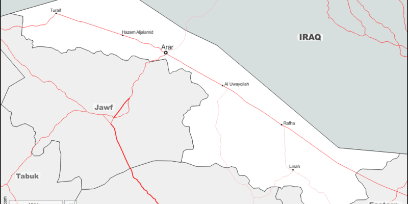 Mapa de la Provincia de la Frontera del Norte con y sin nombres