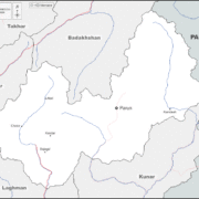 Mapa de Nuristán con nombres y sin nombres