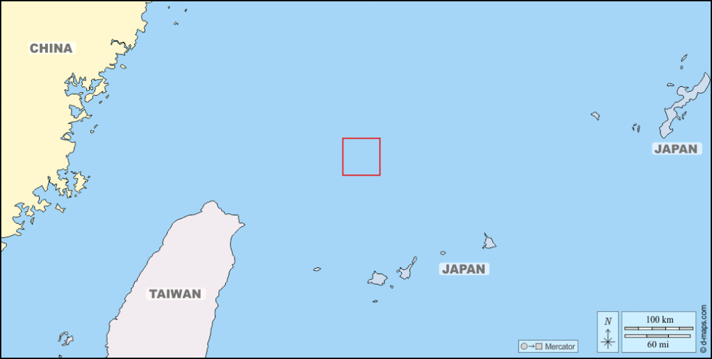 Mapa de Senkaku / Diaoyu con nombres y sin nombres