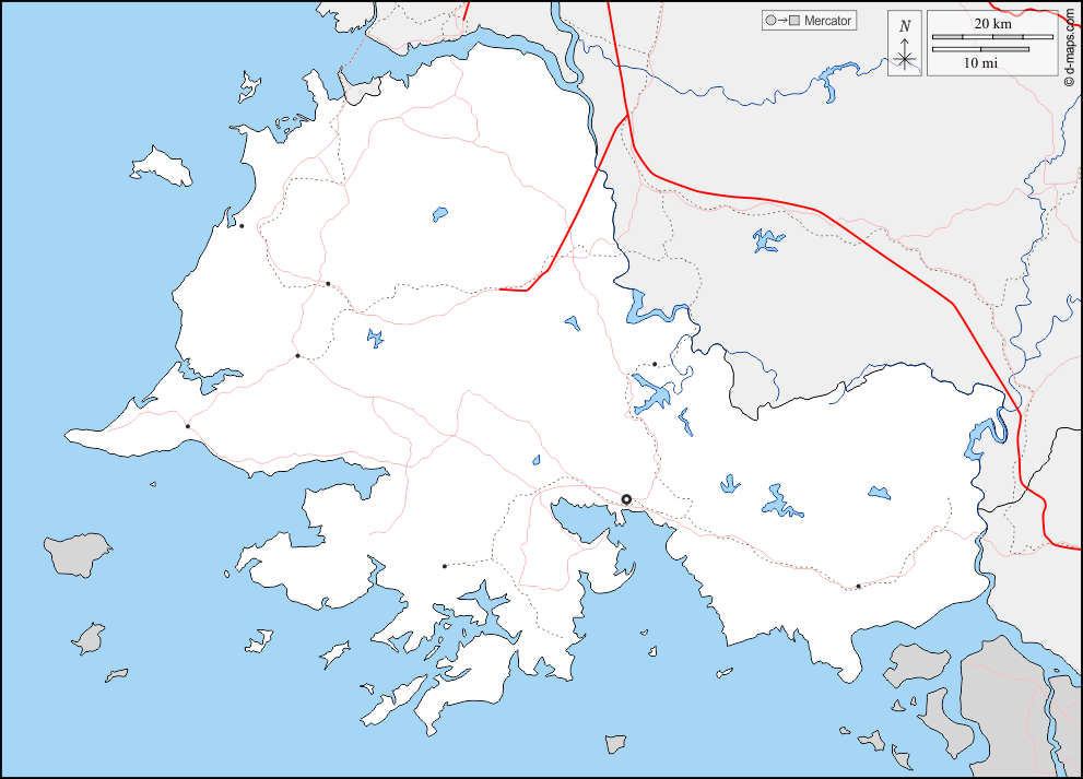 Mapa de Hwanghae del Sur con nombres y sin nombres